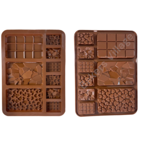 9 compartment chocolate silicone mould.