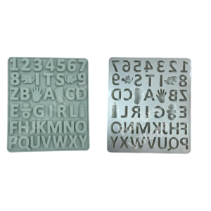 Alphabet number silicone mould