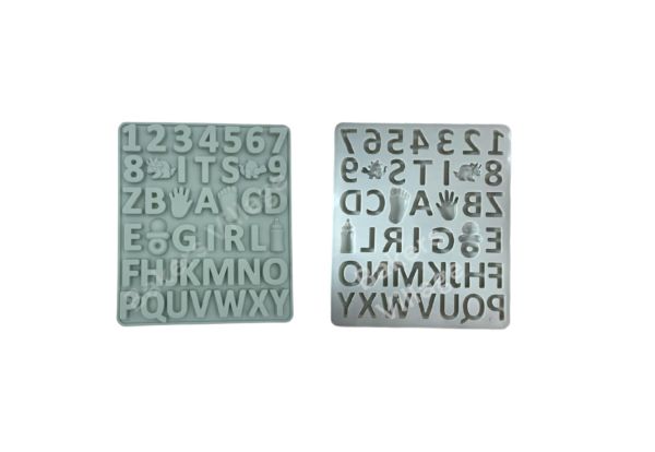 Alphabet number silicone mould