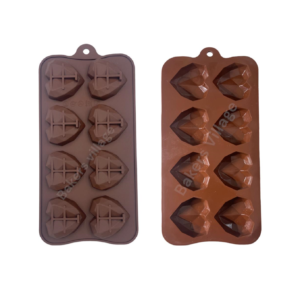 Gem Heart 8 Cavity Chocolate Silicone Mould