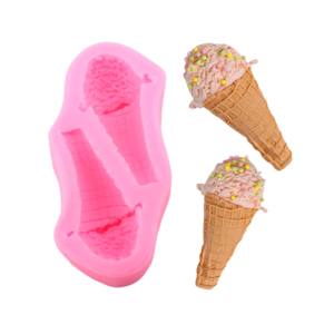 Two ice cream cones fondant mould